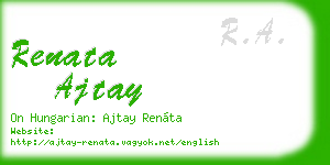 renata ajtay business card